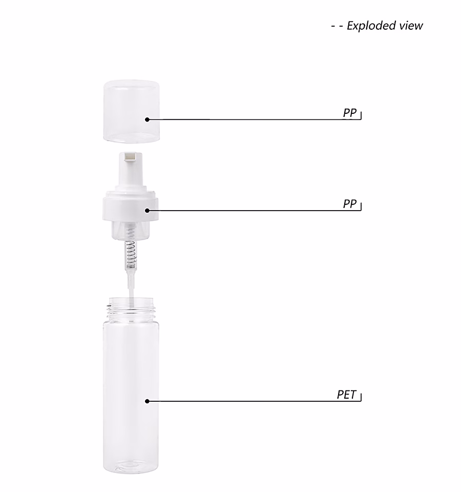 Foamer Pump Bottles with Overcap G2097 specification - Gidea PAC Flacons à pompe à mousse avec capsule de surbouchage Spécification G2097