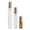 Frascos de vidrio vacíos de colores portátiles para perfume