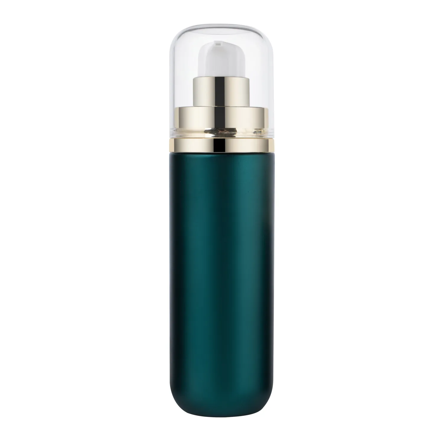 Zylinderglas-Pumpenflasche mit transparentem Überdeckel G2396-1