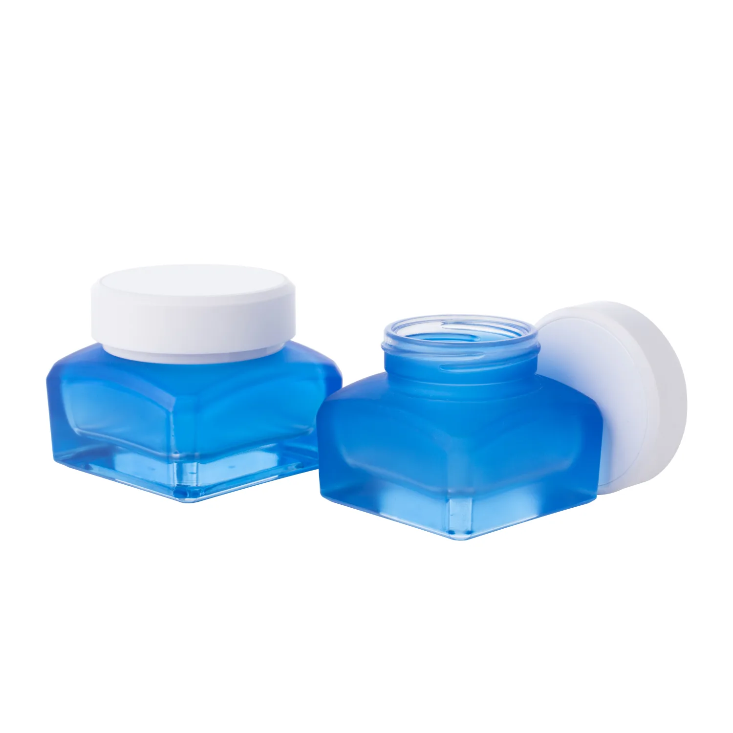 Quadratischer Glasbehälter mit dickem Boden G1398-2