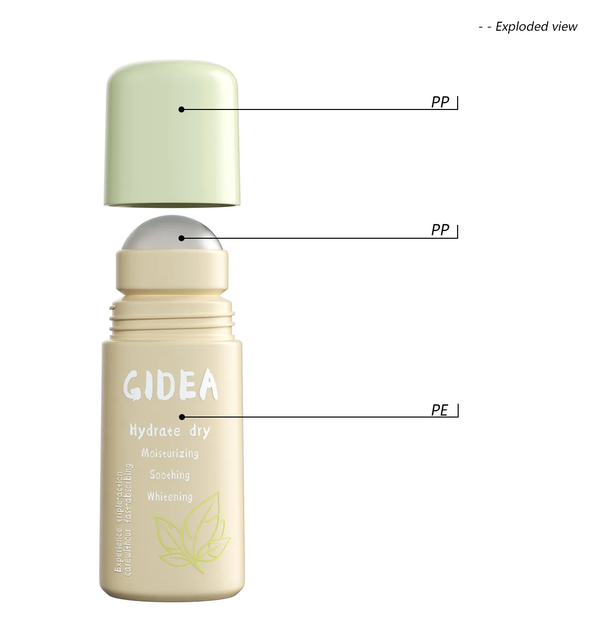 G20403 Roll On Bottle - Gidea PAC G20403 Roll On Bottle