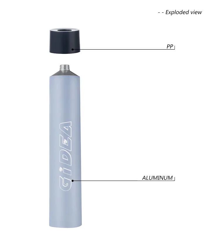 G3116 Aluminium Tube - Gidea PAC aluminum tube packaging solution with a screw-on cap