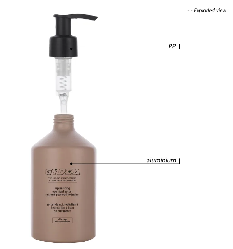 G20610 Aluminum Bottle - Gidea PAC Aluminum Bottle With Lotion Pump