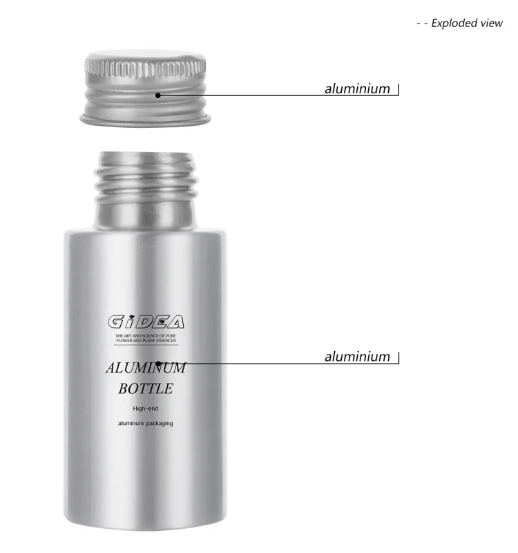 All-Aluminum Bottle With Aluminum Screw Cap