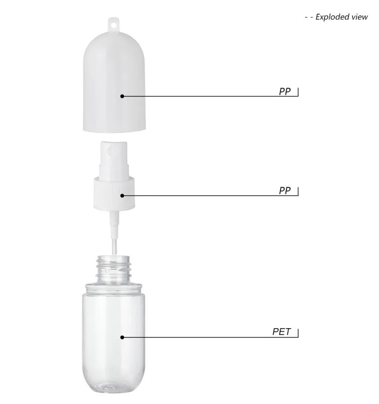 Plastic Spray Bottle with Keychain-20805-2